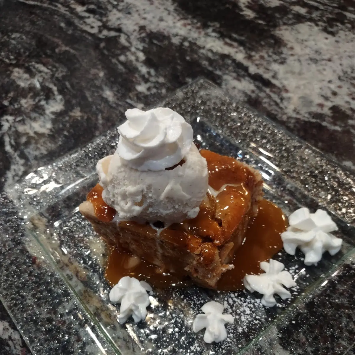 Bread Pudding with Bourbon Caramel Sauce