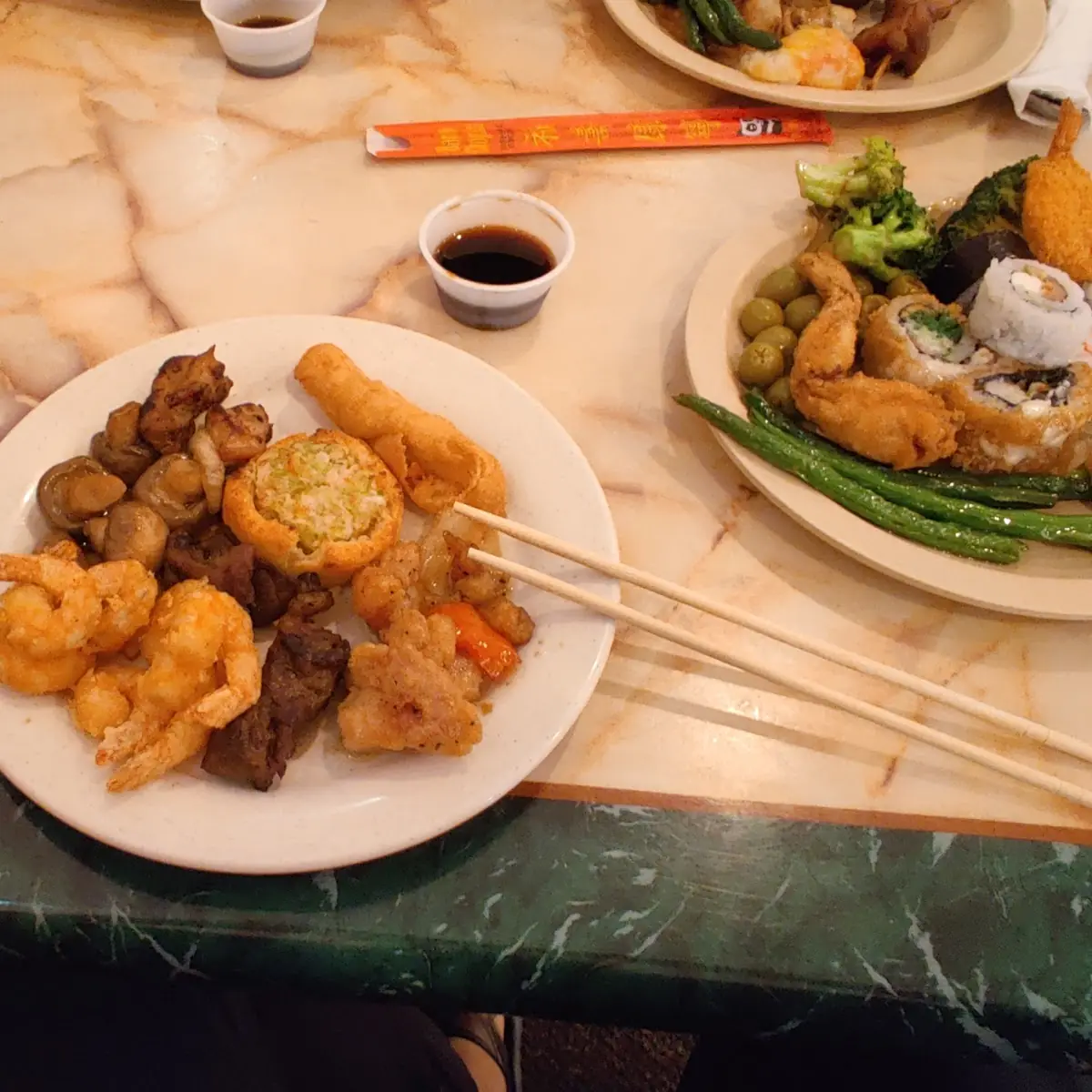 Shrimp Broccoli with Shrimp Fried Rice