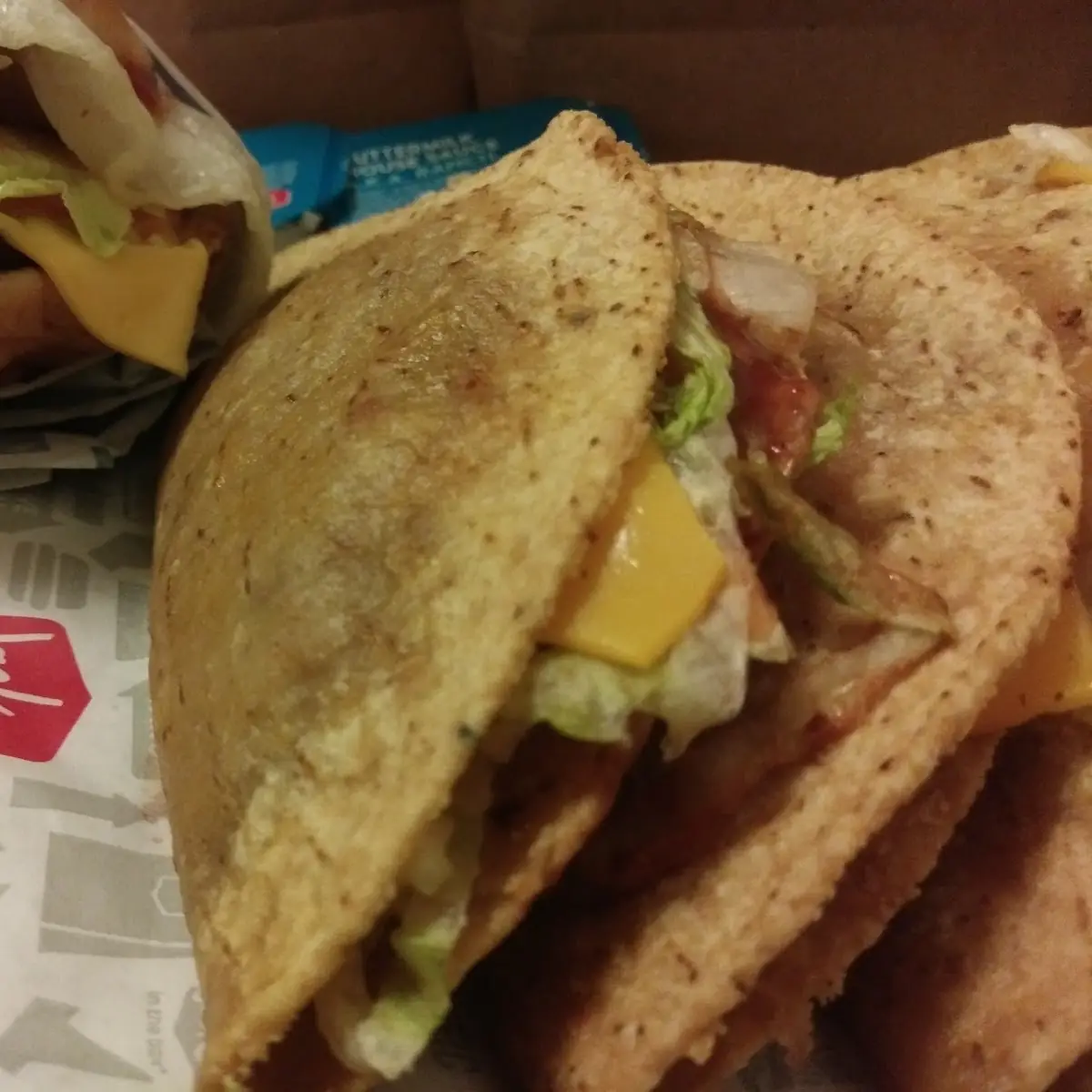 Tacos and a Jr Bacon Cheeseburger