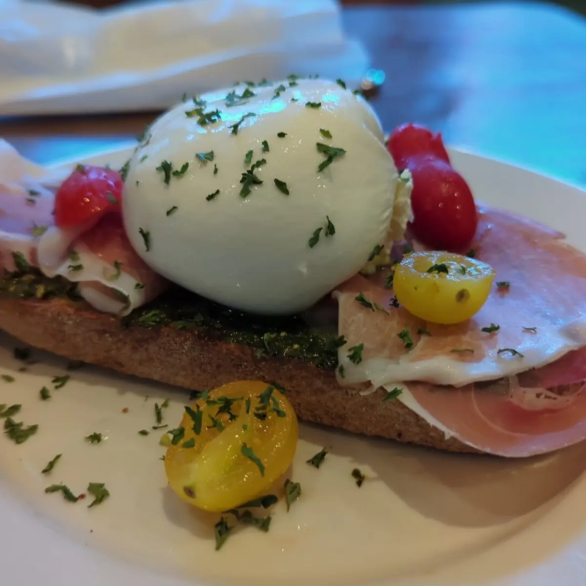 Burrata Prosciutto Toast