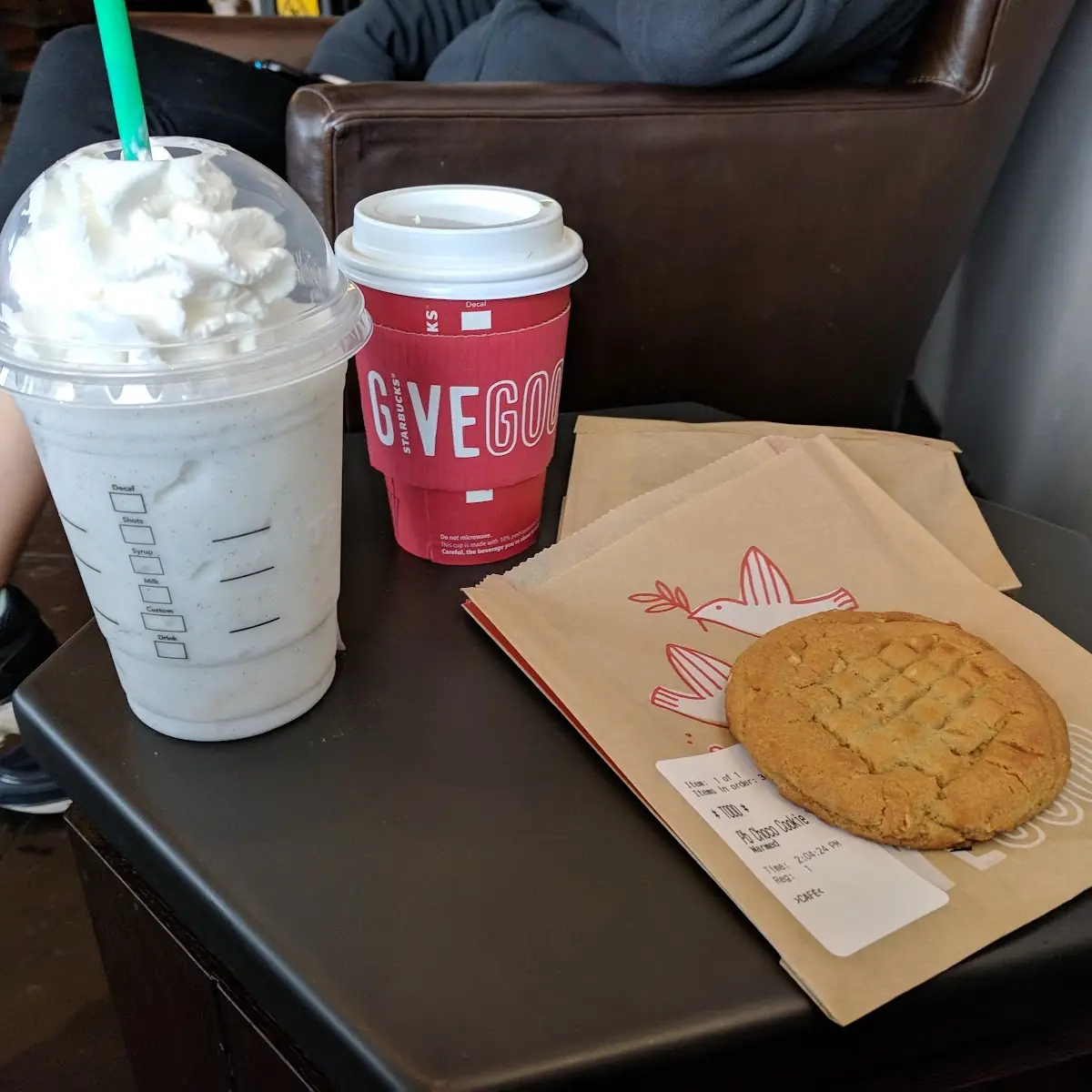 Vanilla Bean Frappe Flat White Cookie