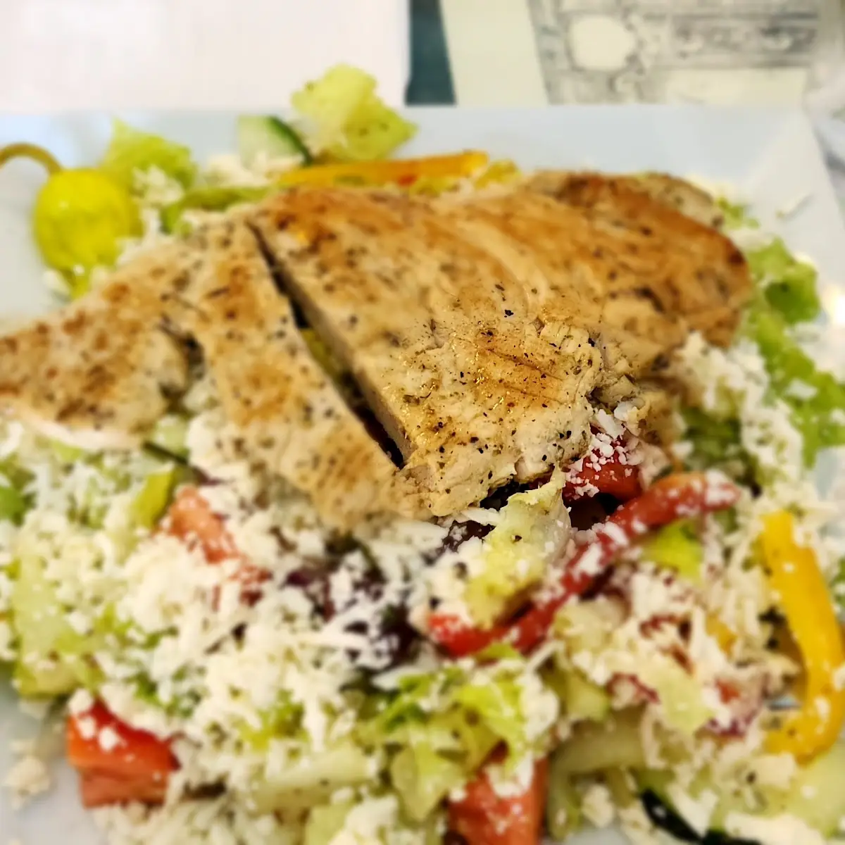 Greek Salad with Chicken Brest