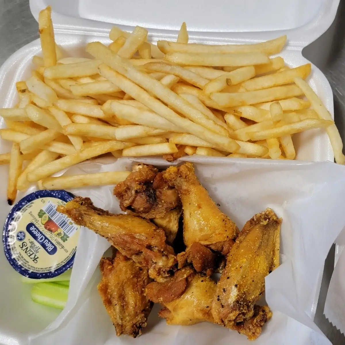 Combo 5 Lemon Pepper Wings&Fried Shrimp Platter
