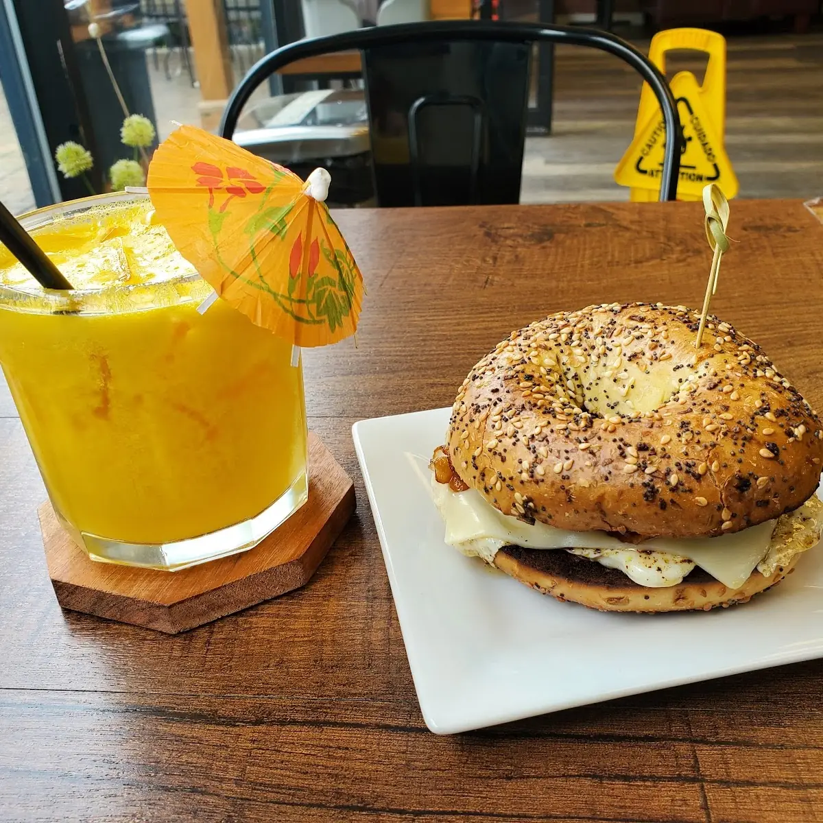 Bagel W/ Egg And Cheese.