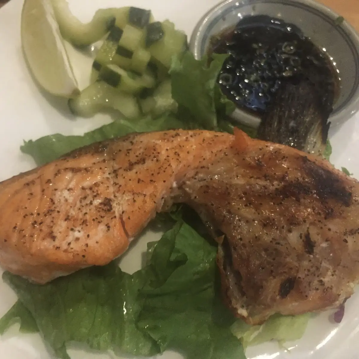 Grilled Salmon Collar