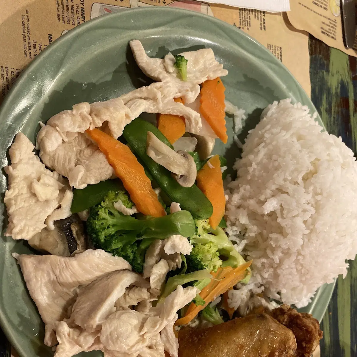 Steamed Chicken and Vegetables