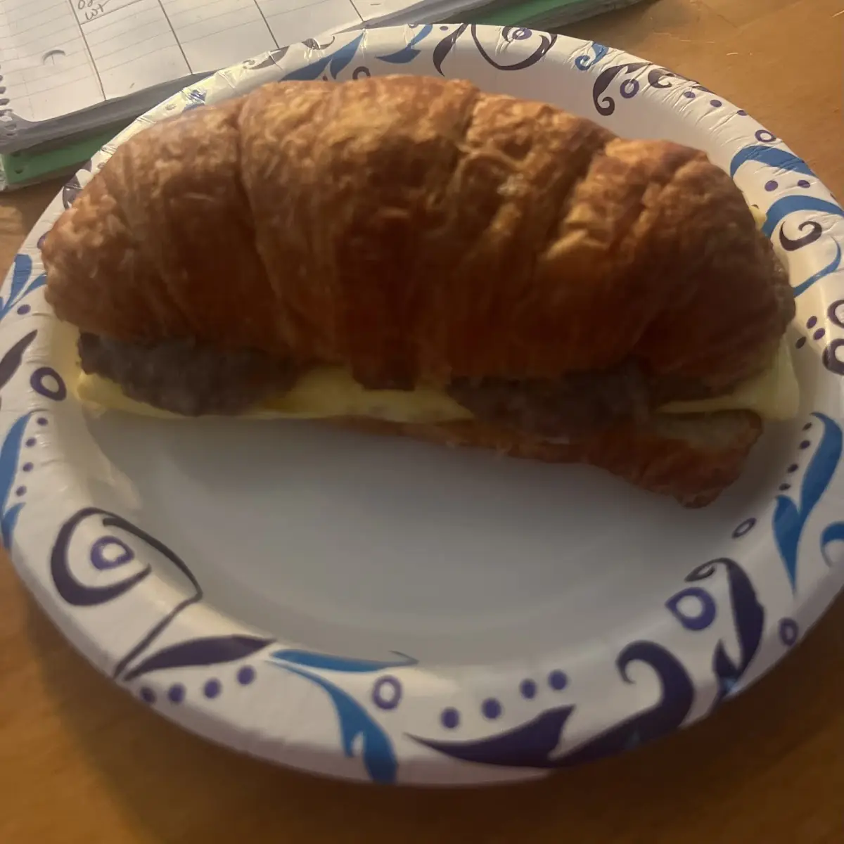 Sausage Egg and Cheese Croissant