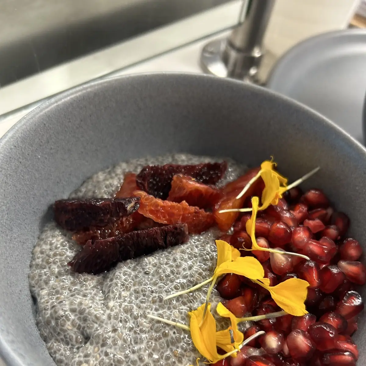 Chia Pudding with Blood Orange and Pomegranate