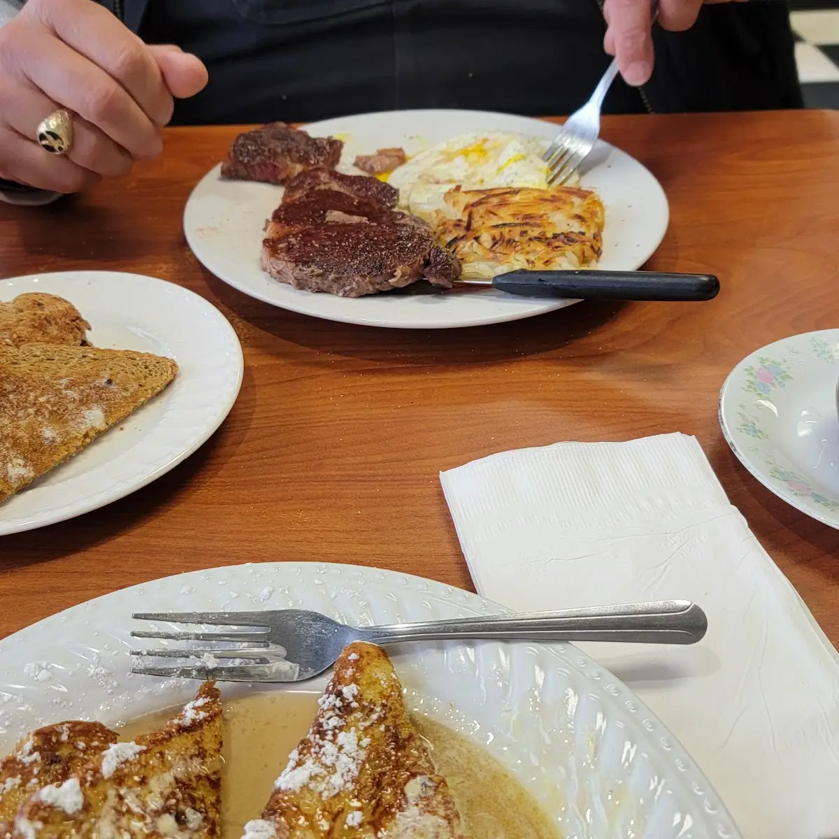 French Toast Breakfast and Steak Breakfast