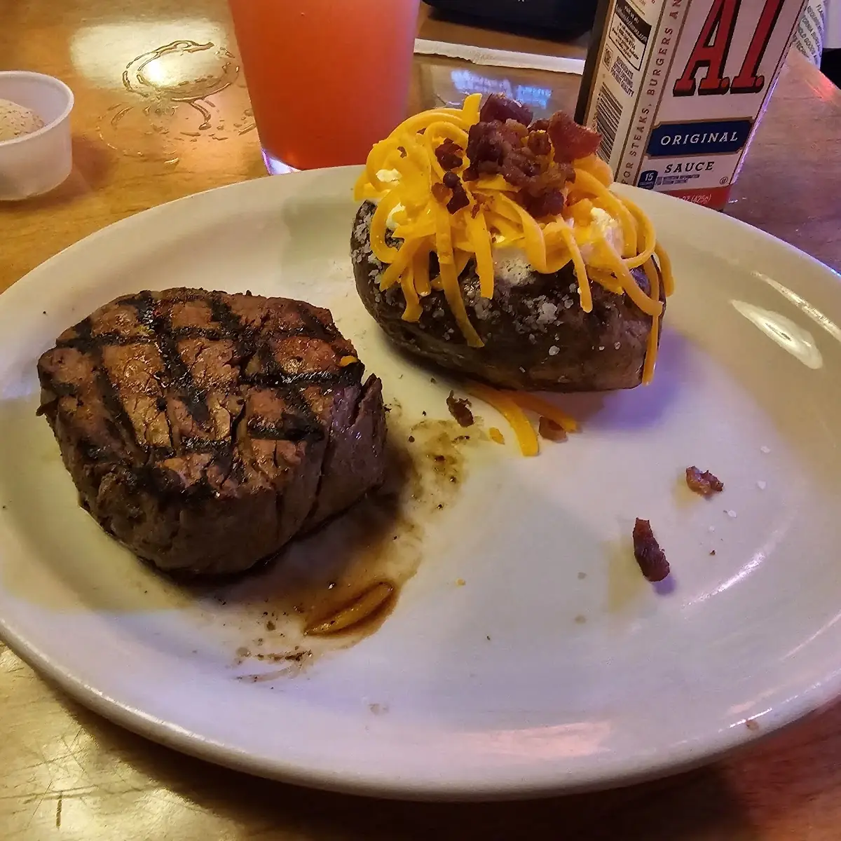 T-Bone Steak with Baked Potato