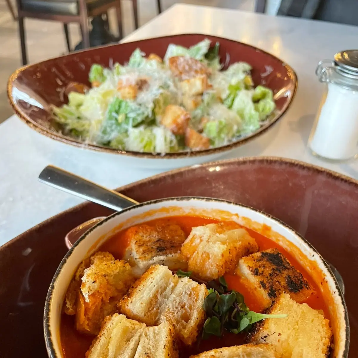 Tomato Soup with Grilled Cheese