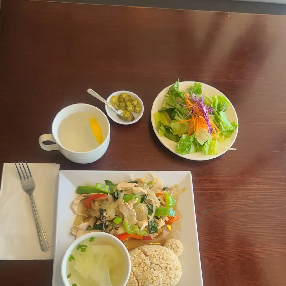 Basil Chicken with Brown Rice