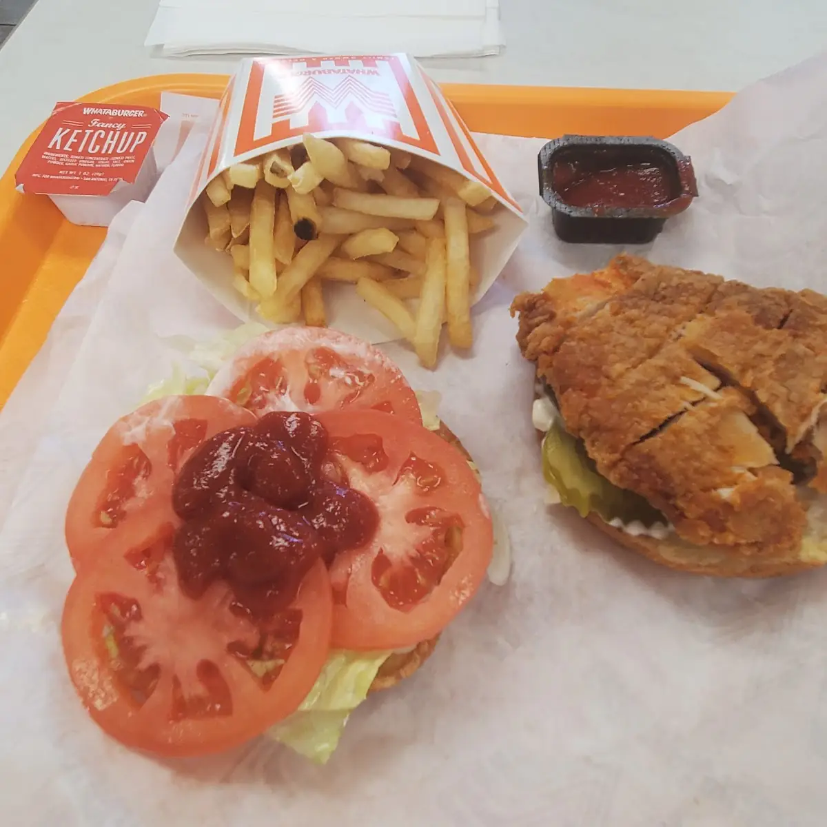 Spicy Chicken Sandwich Extra Tomato Slices