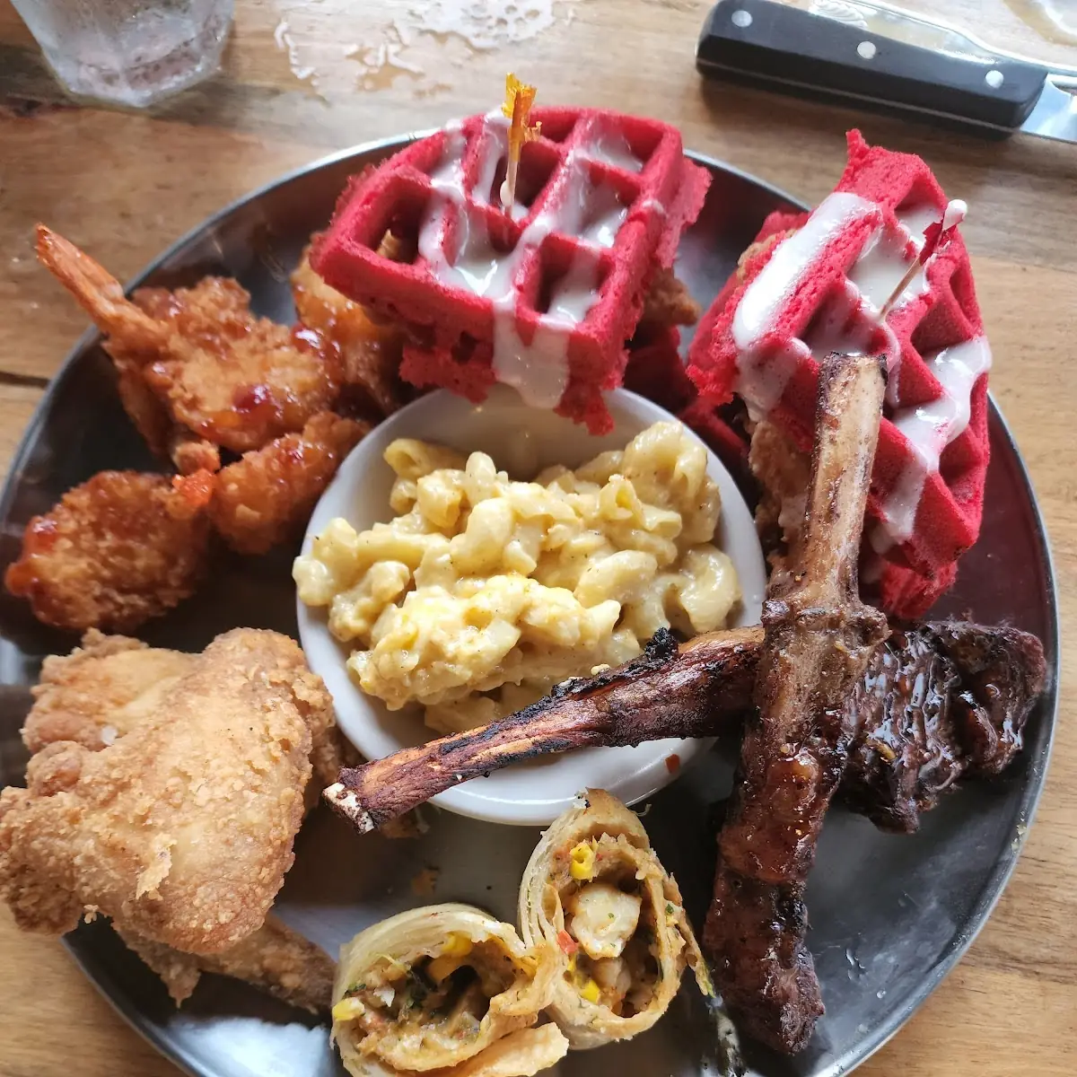 Fried Chicken and Strawberry Waffles