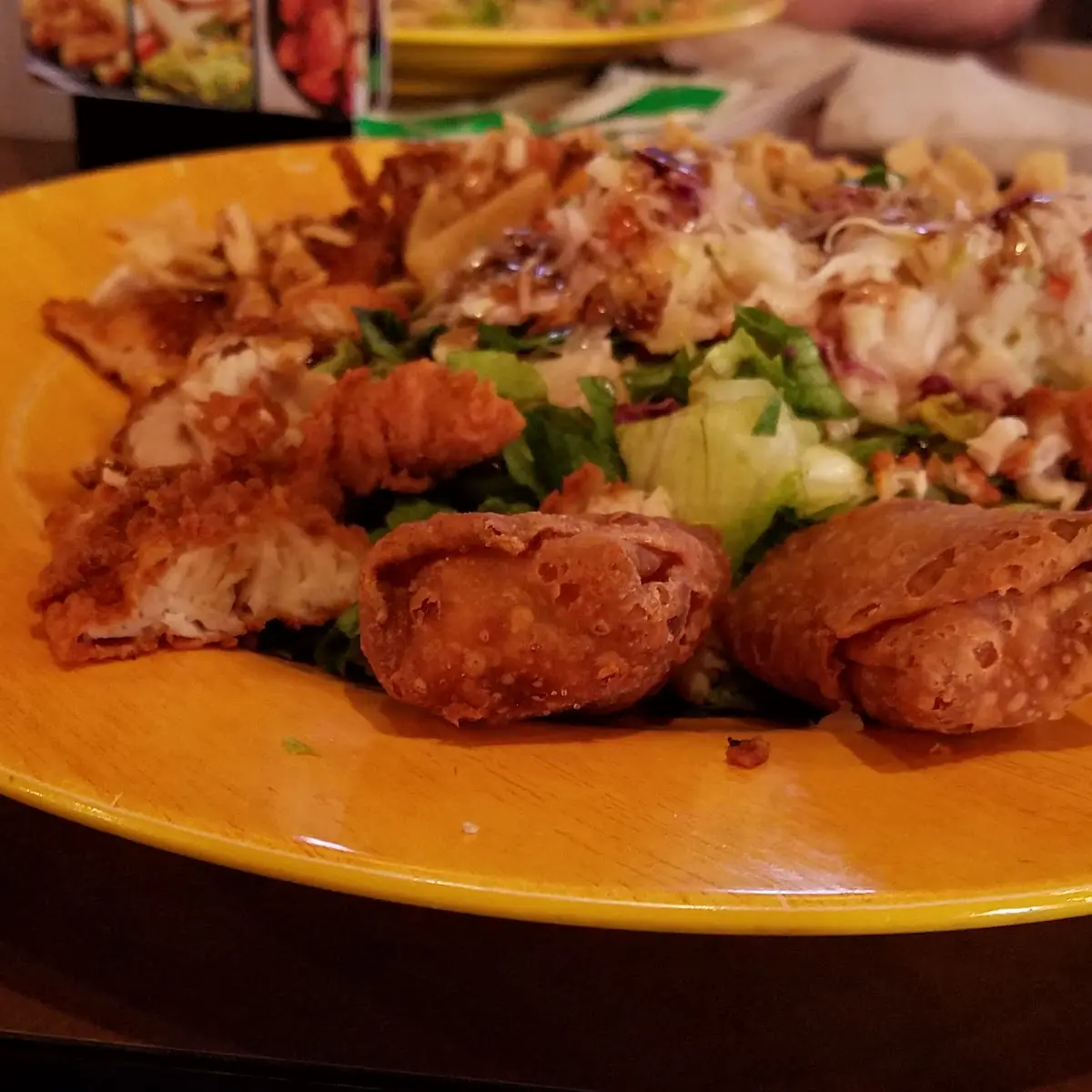Zensational Salad with Egg Roll