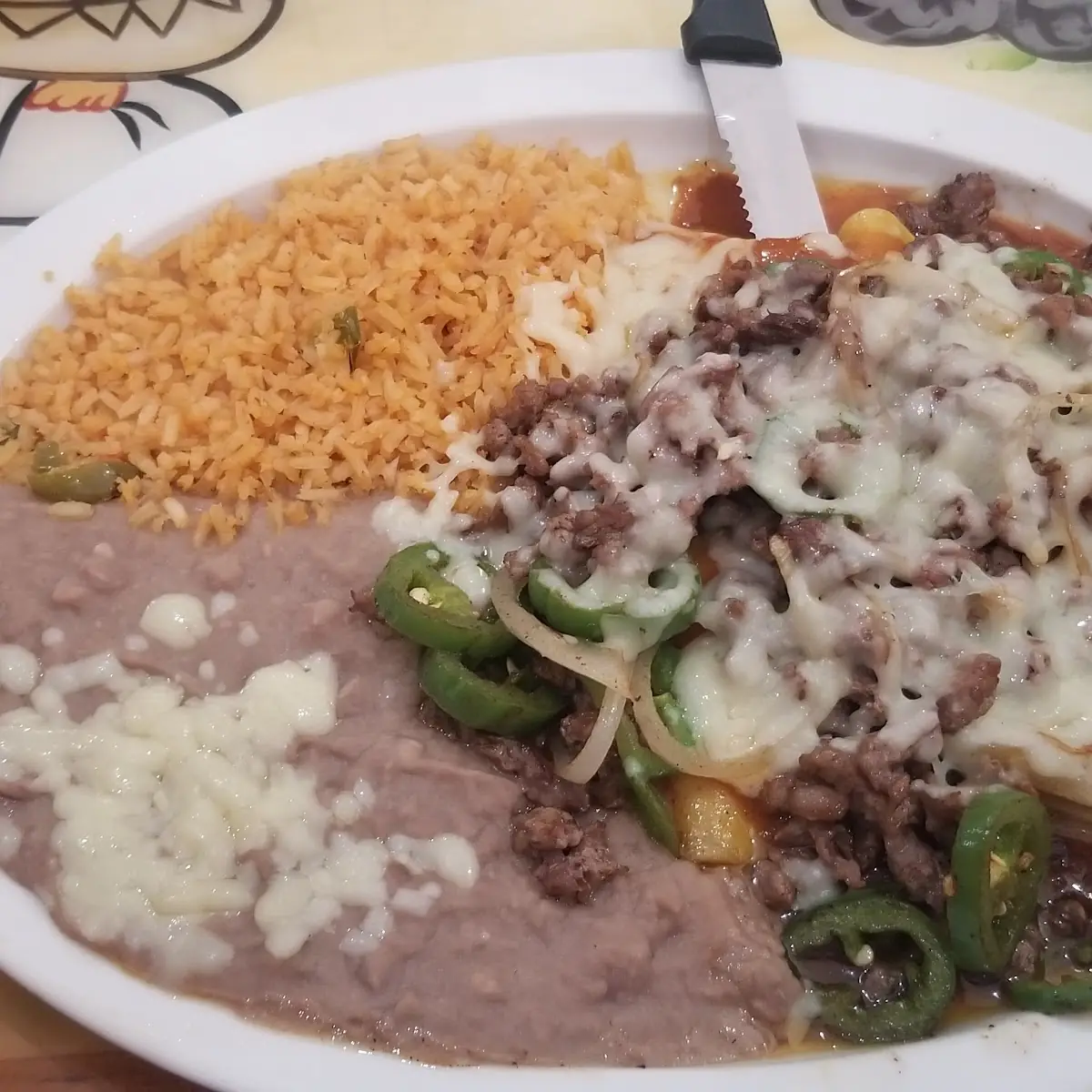 K. Burrito, Taco, Bean Tostada & Enchilada