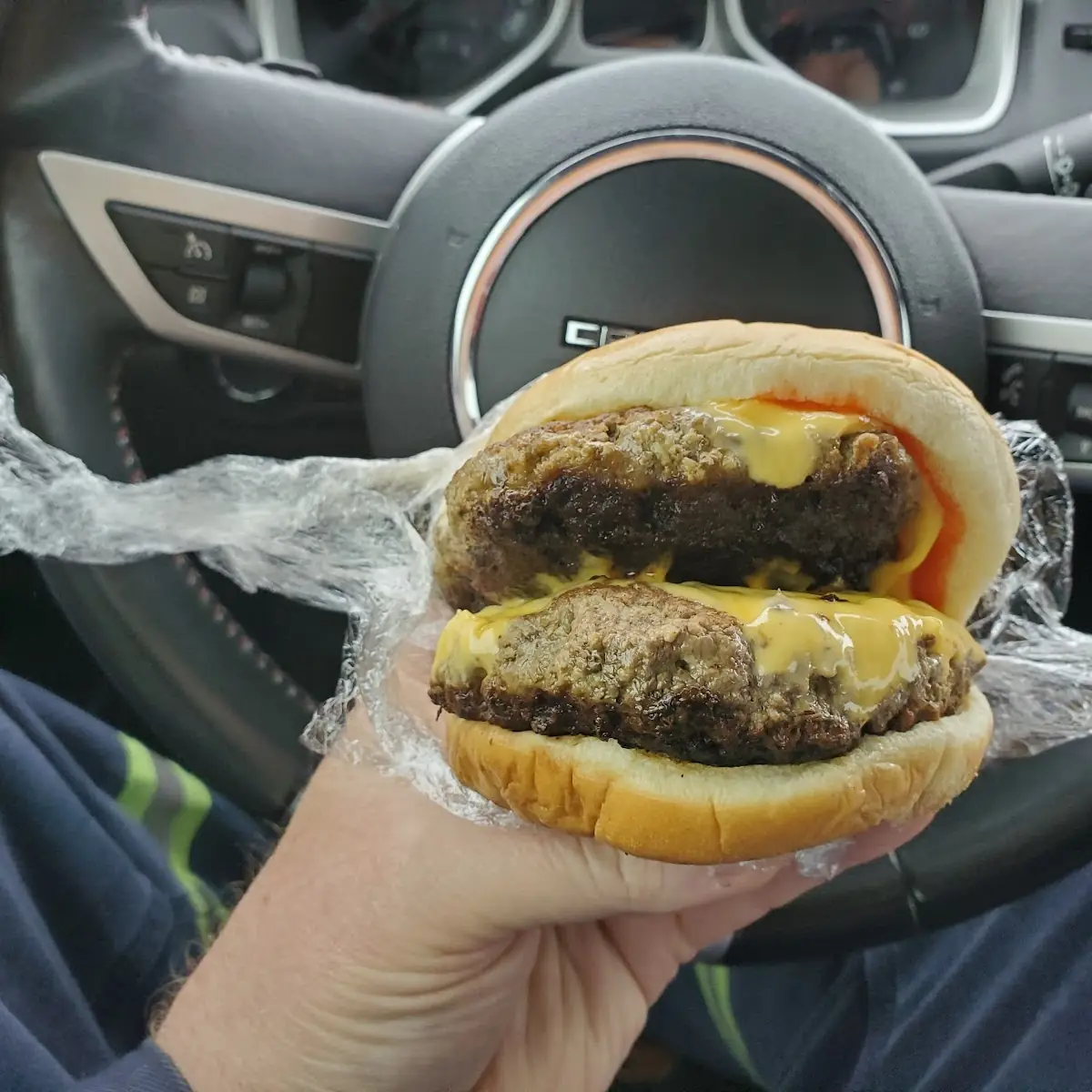 Double Cheeseburger Ketchup Only Huge
