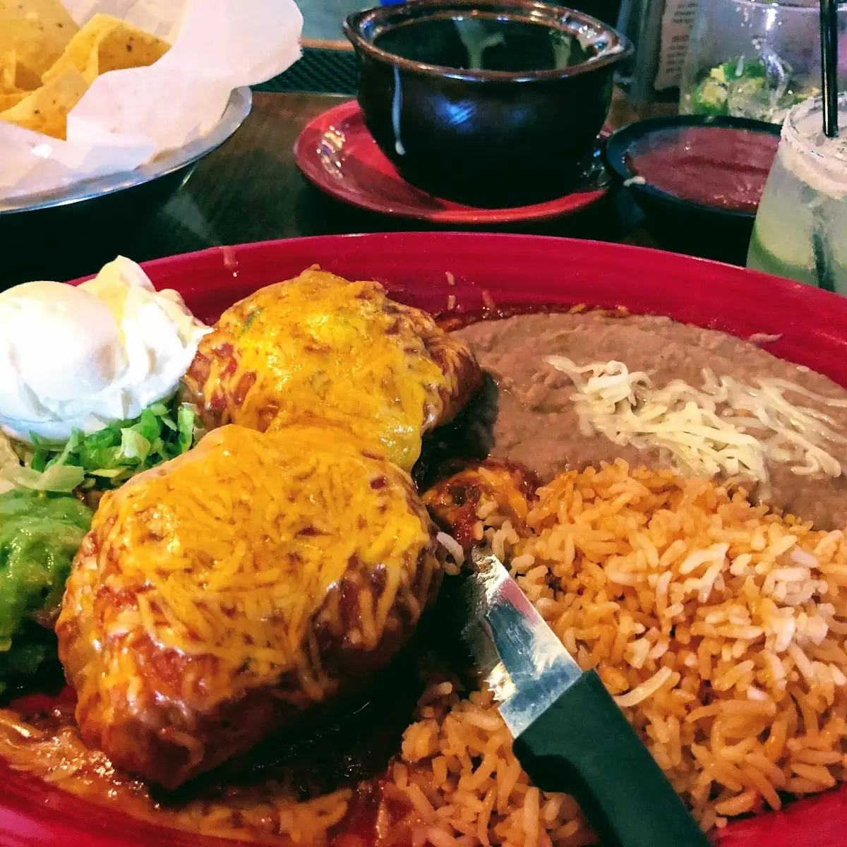 Lunch Chimichanga with Black Beans