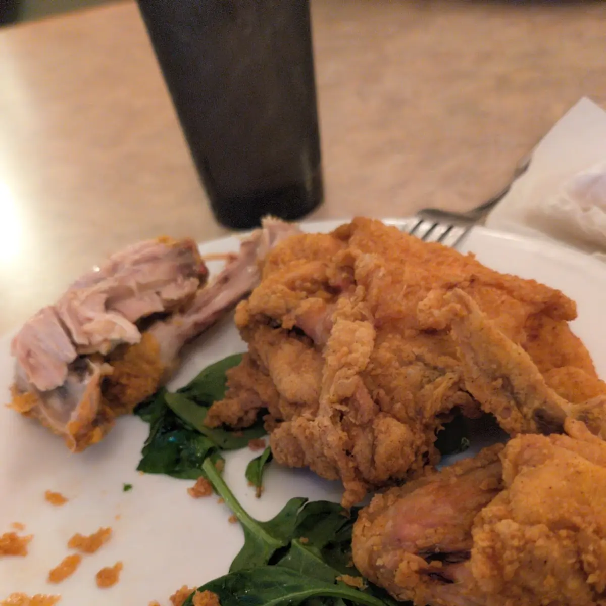 Four Piece Fried Chicken Breading Is Very Crispy