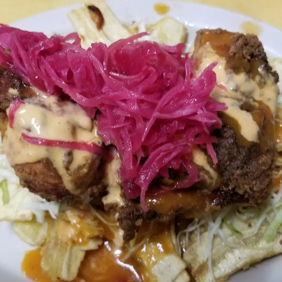 Chuleta Frita Con Tajada