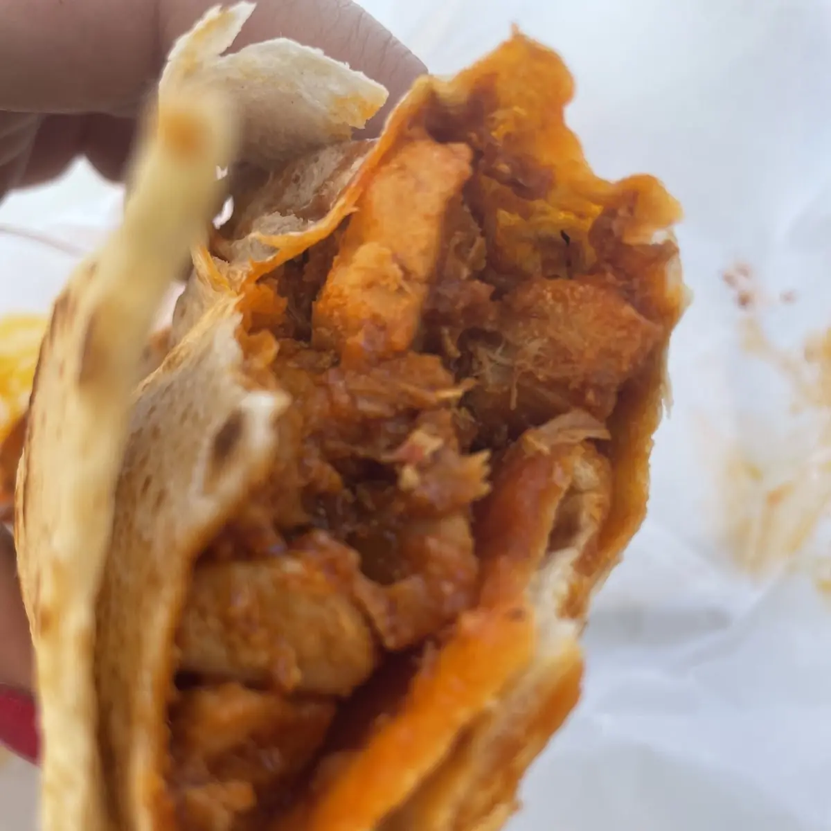 Chile Rojo Pork Burrito