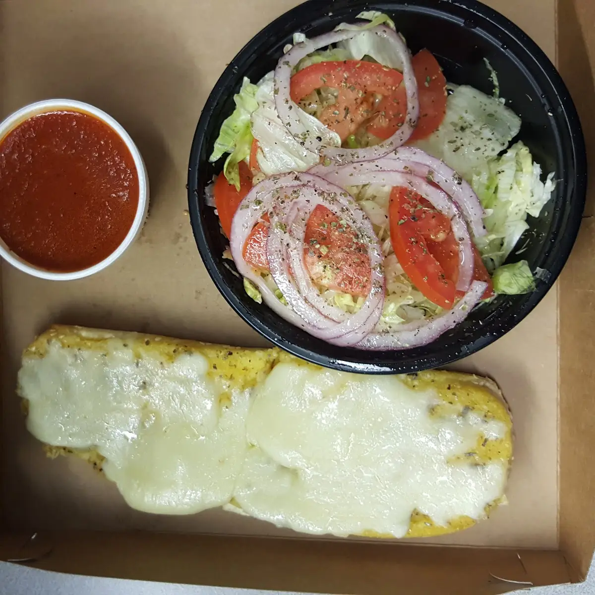 Garlic Cheese Bread and a Side Salad