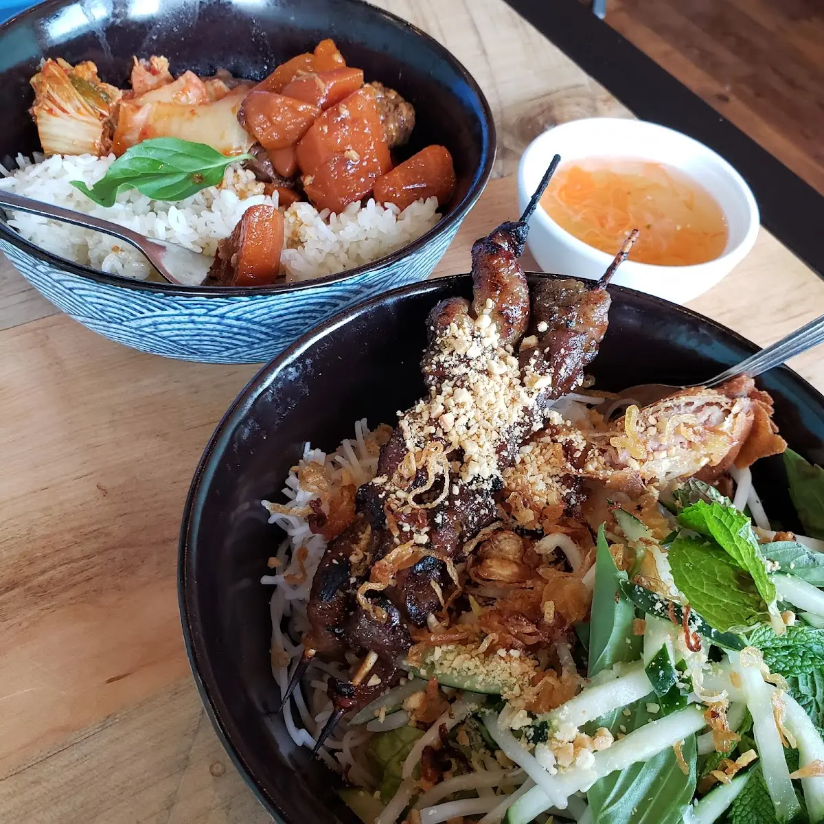 Beef Stew and Combo Noodle Salad