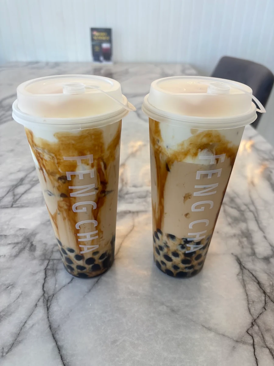 Thai Tea Taro Milk and Melon Drink