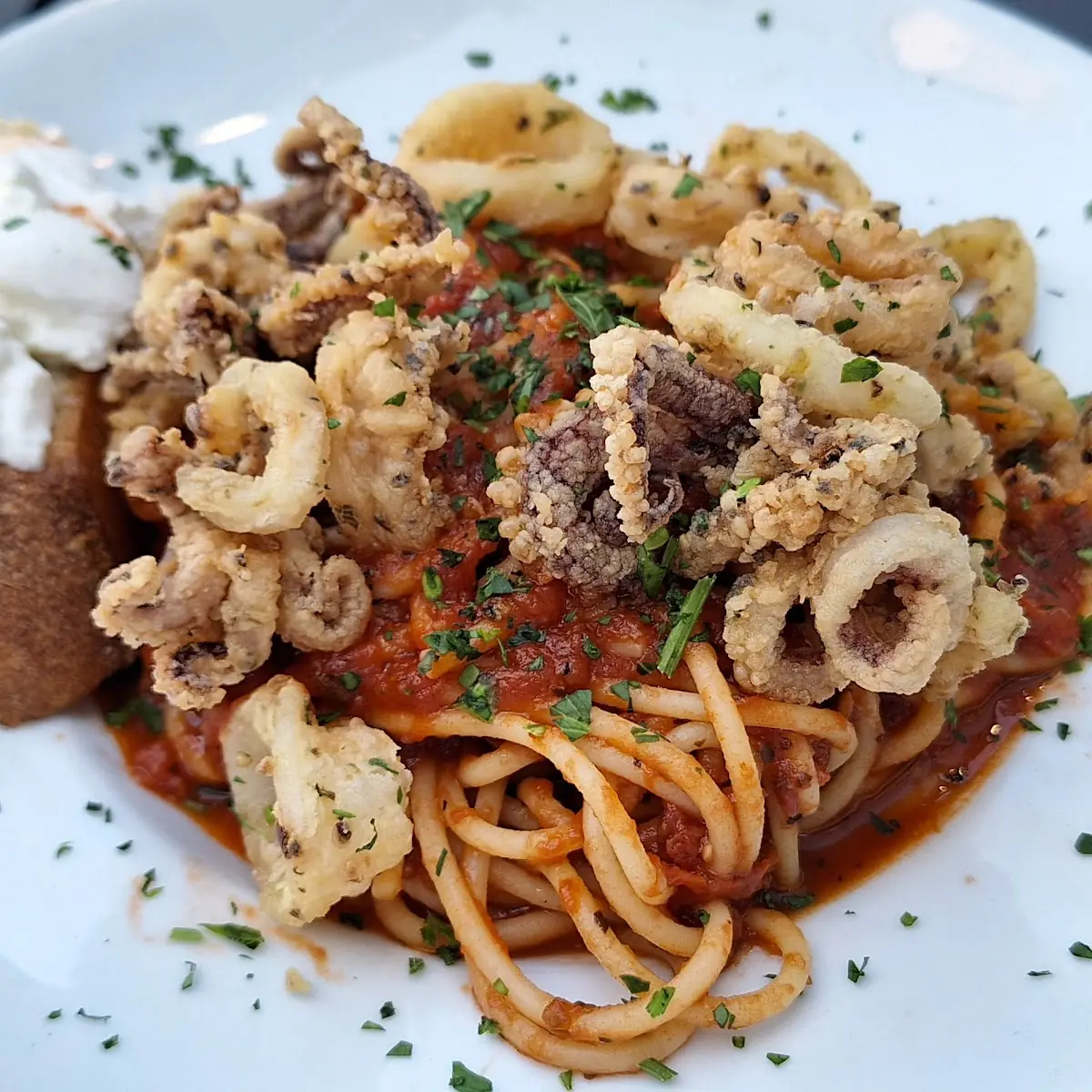 Spaghetti Calamari Fritti