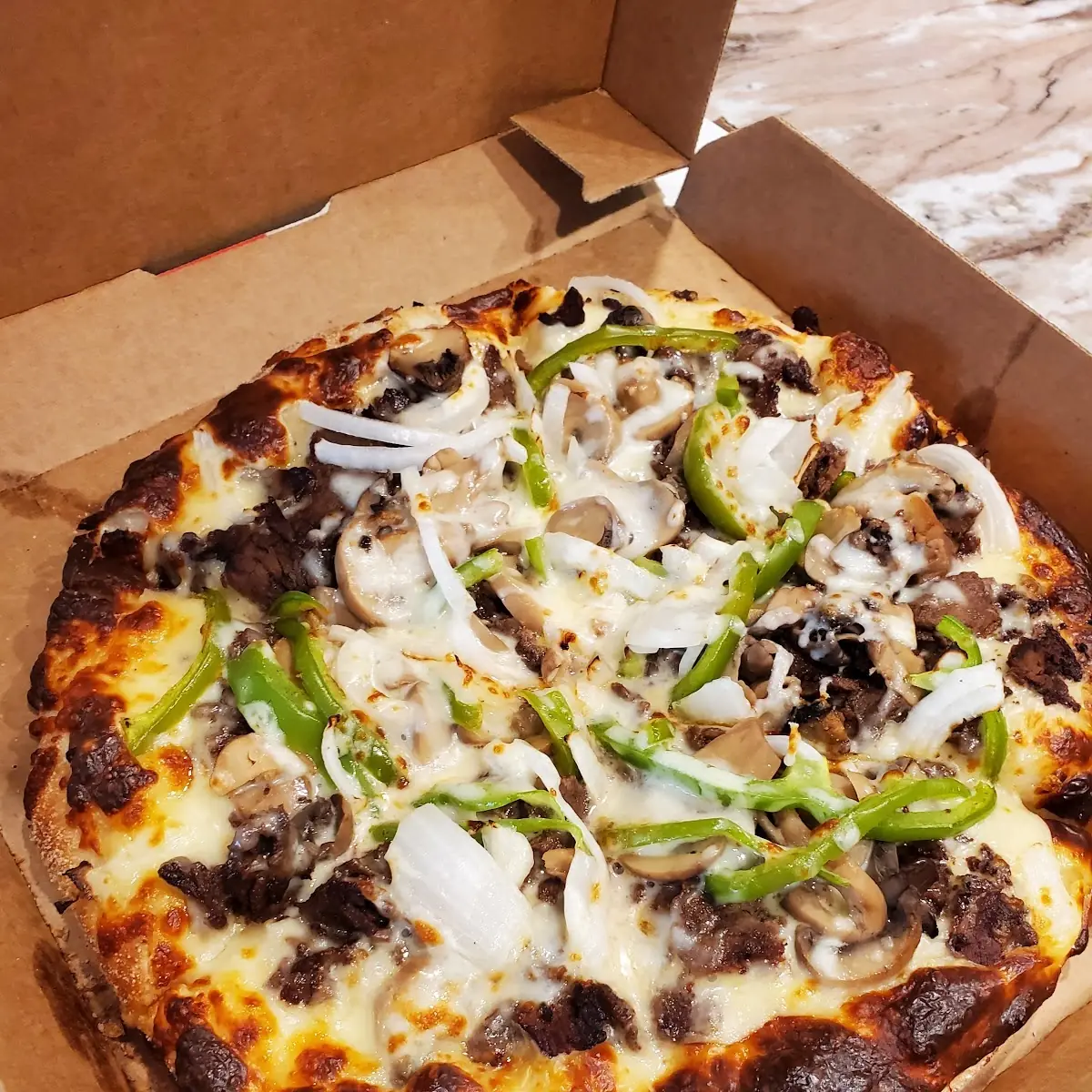 Philly Cheesesteak Pizza