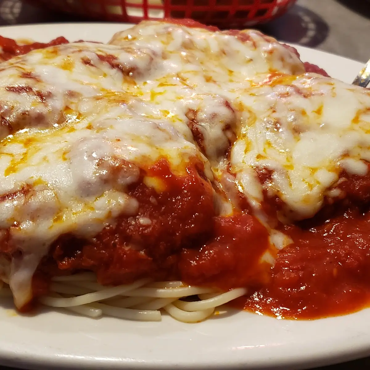 Chicken Parmigiana with Spaghetti