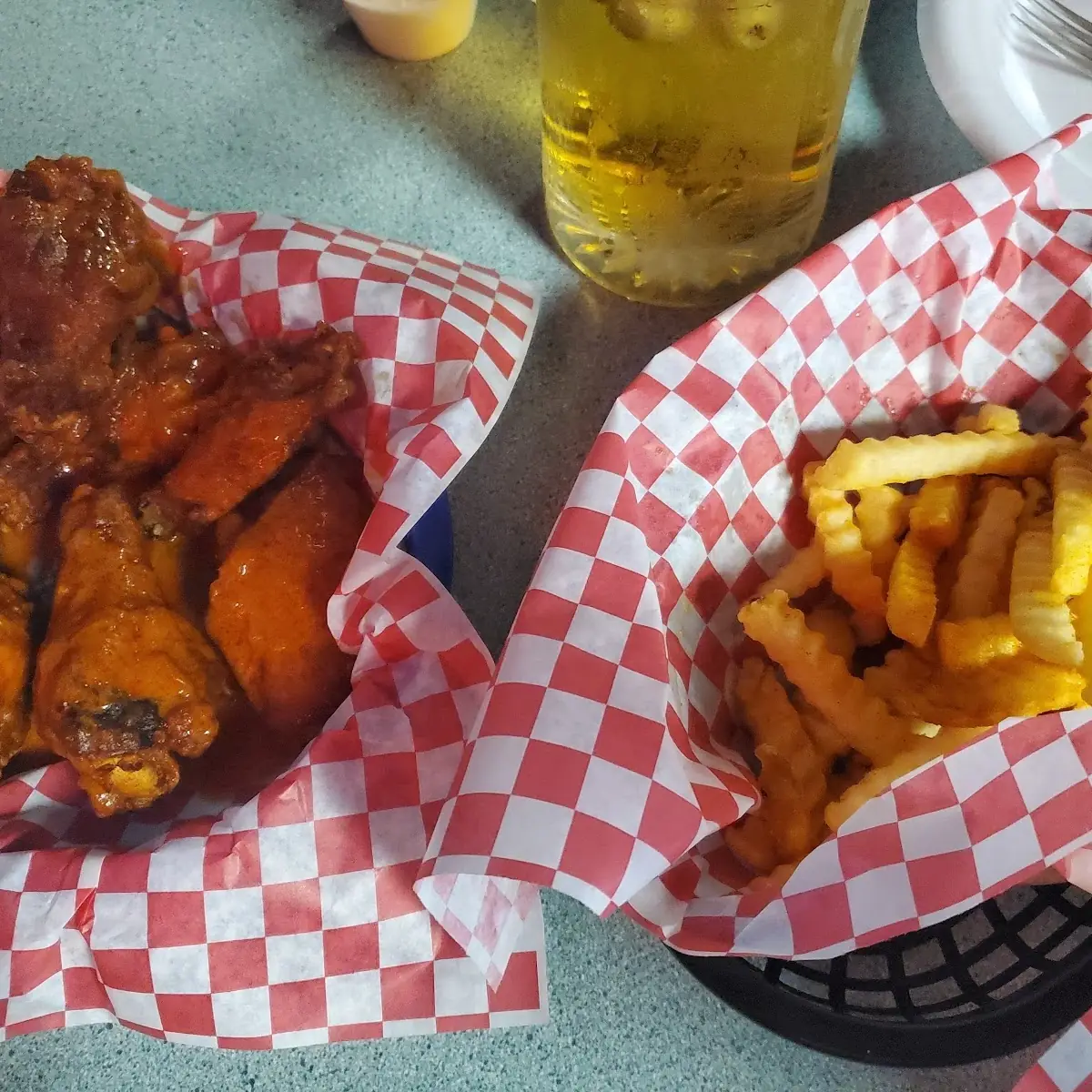 Chicken Wings and French Fries