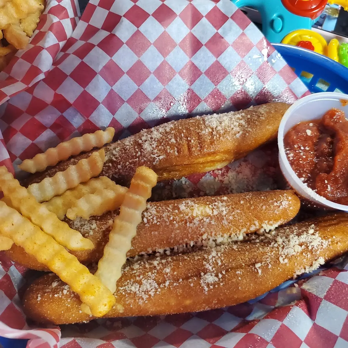 French Fries and Bread Sticks