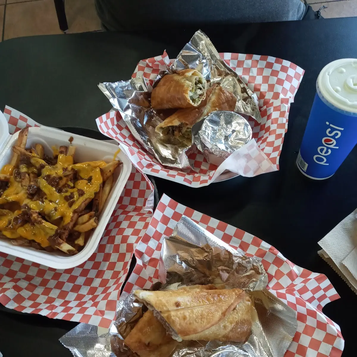 Chilli Cheese Fries Crispy Philly & Crispy Italian Beef