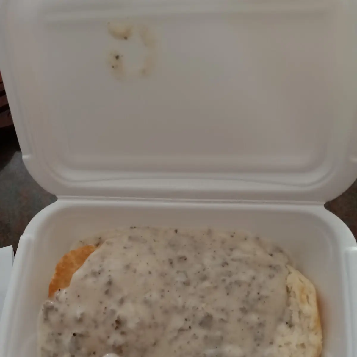 Sausage Gravy and Biscuit