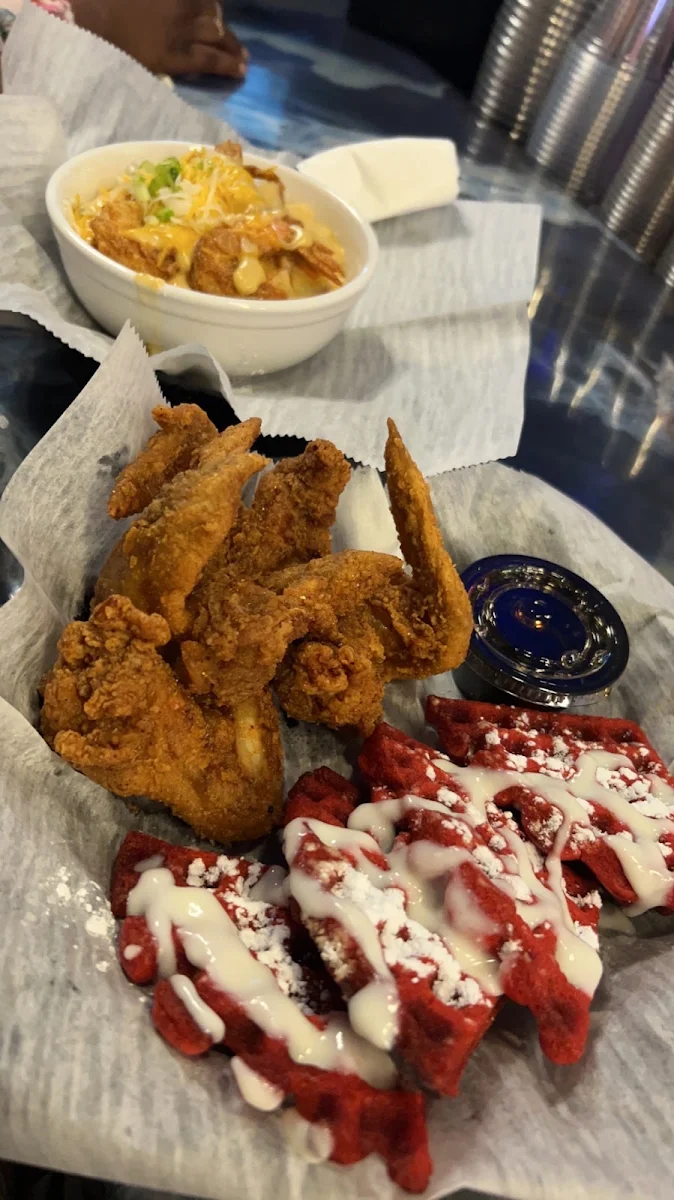 Chicken & Red Velvet Waffle
