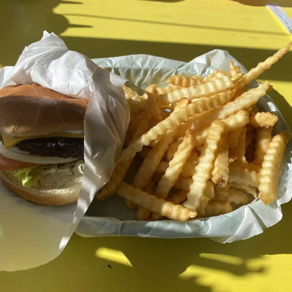Double Cheeseburger and Fries
