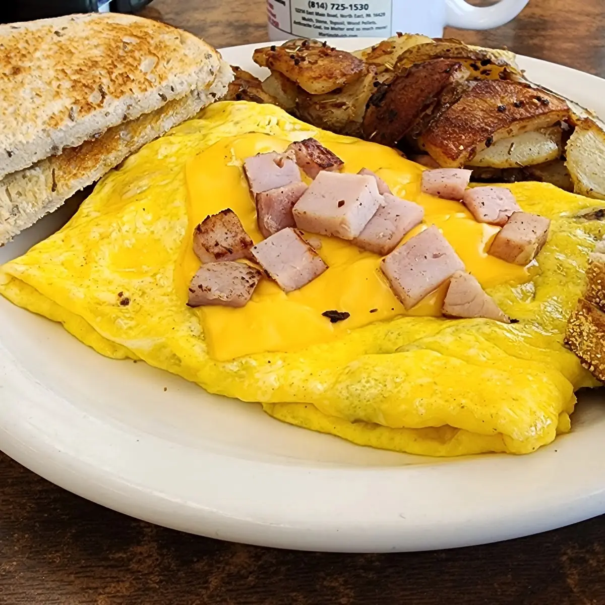 Omlette Home Fries Toast