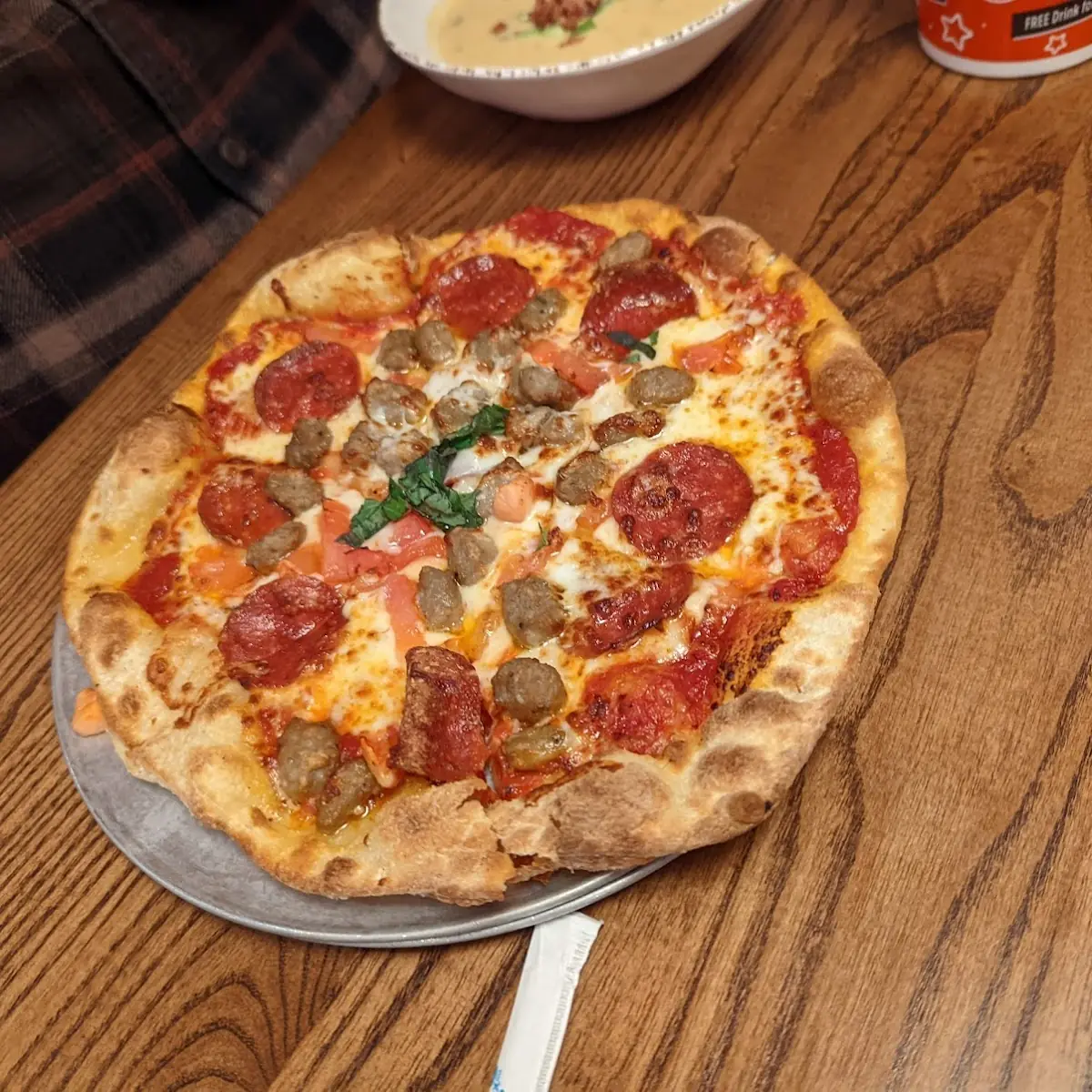 Pepperoni and Sausage Pizza