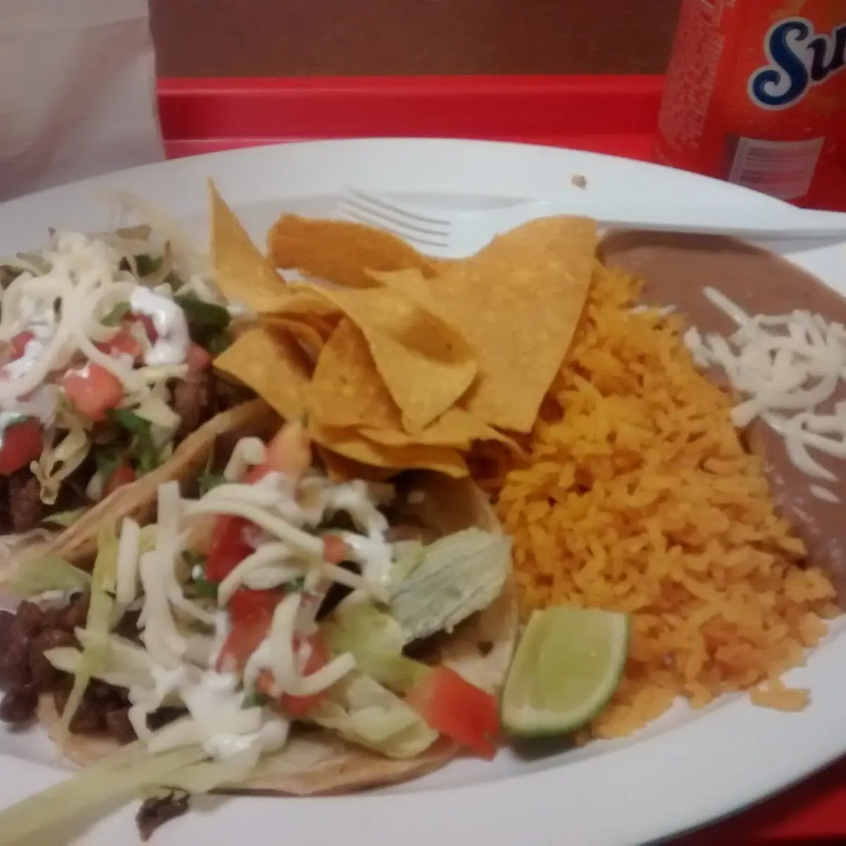 Two Tacos Rice&Beans