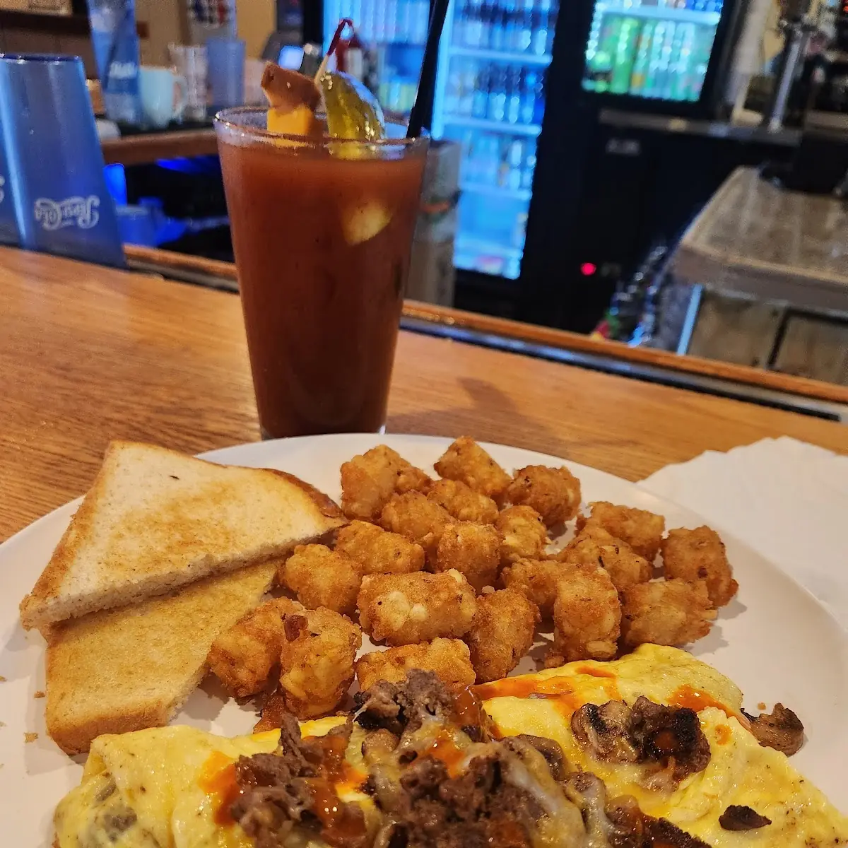 Steak and Mushroom Omelette