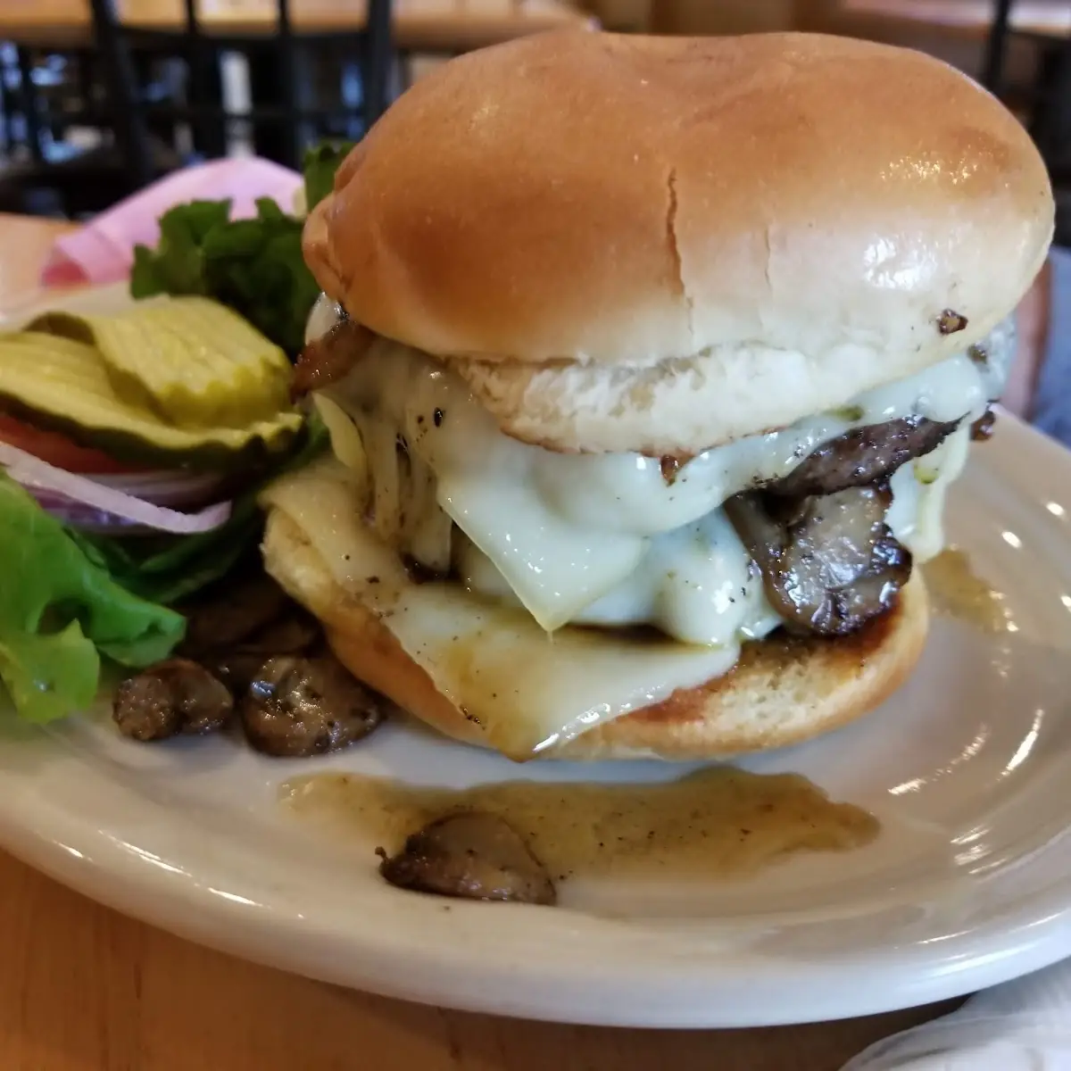 Mushroom Swiss Burger