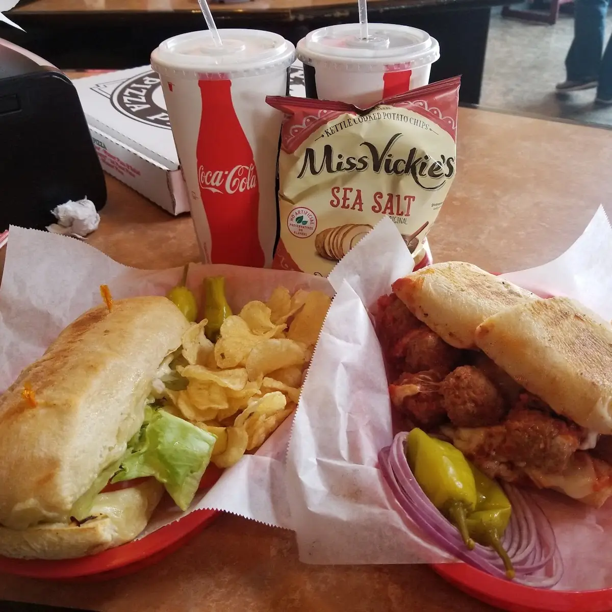 Meatball Sandwich and Turkey Bacon Sandwich