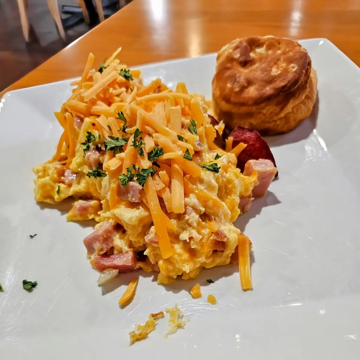Ham Egg and Cheese Scramble