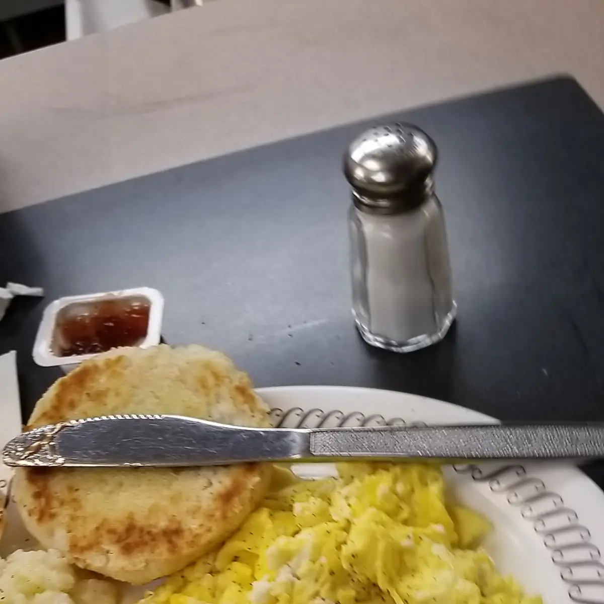 Scrambled Eggs & Grilled Biscuits