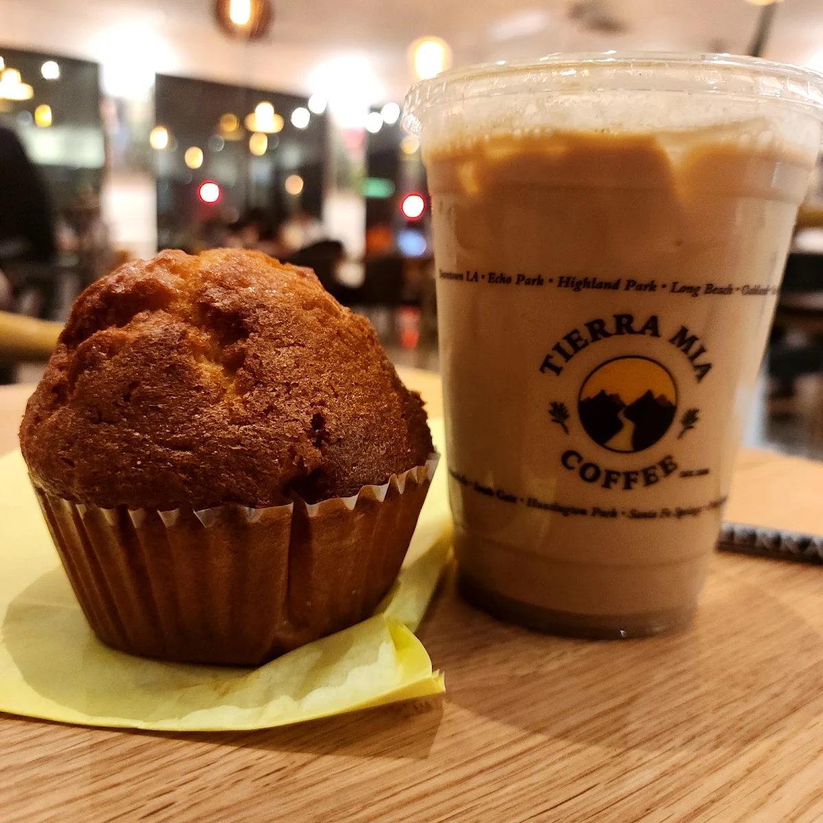 Tres Leches Muffin and Iced Horchata Latte