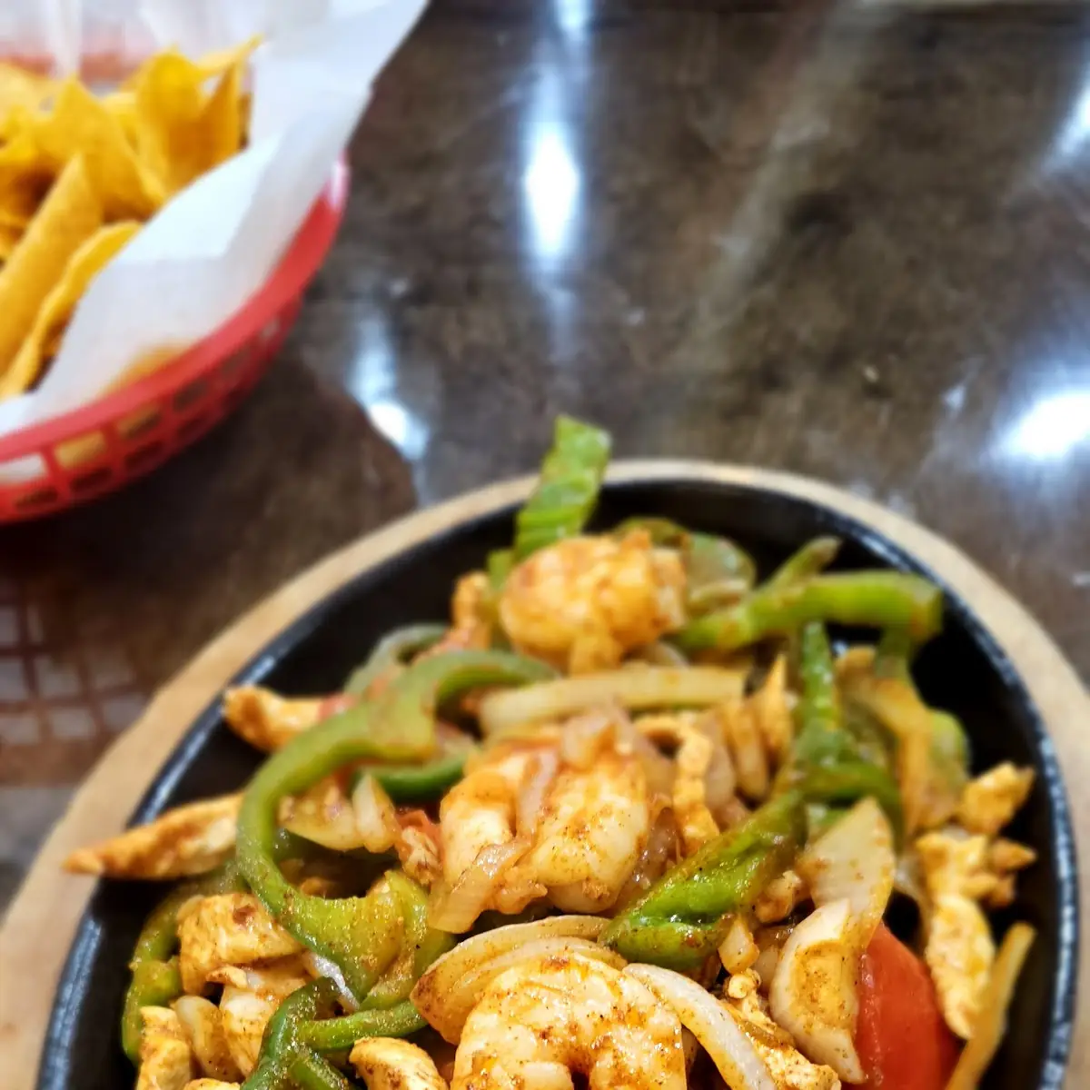 Chicken and Shrimp Fajitas