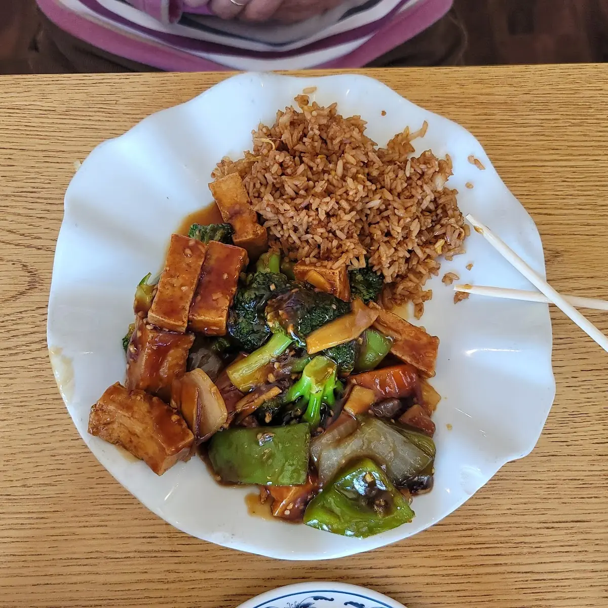Vegetable Tofu with Fried Rice
