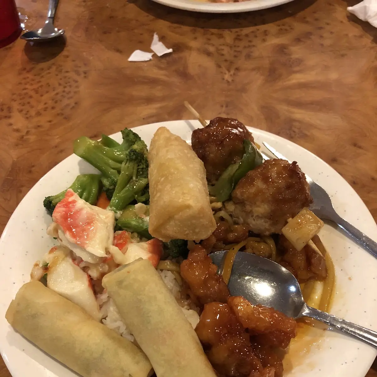 General TSO's Chicken Crab Cheese Bake Egg Rolls