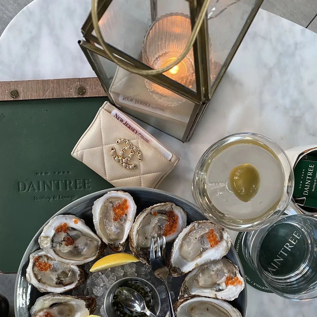 1 2 Dozen Oysters & Martini